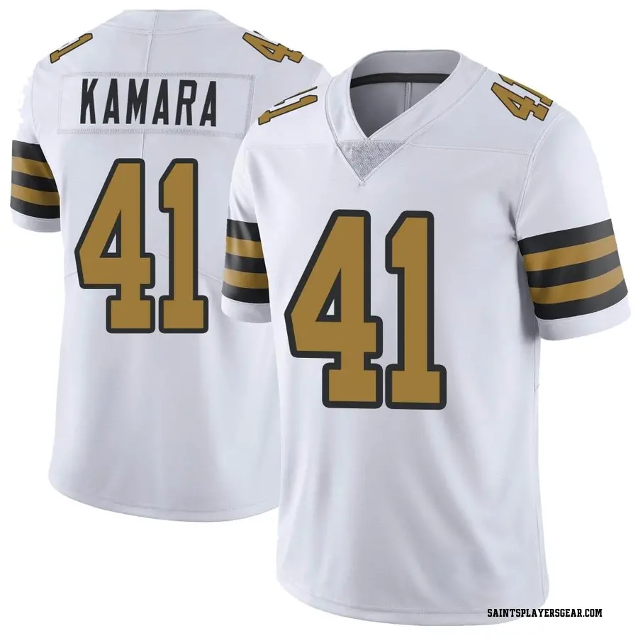 ALVIN KAMARA SIGNED NEW ORLEANS SAINTS WHITE NIKE LIMITED #41